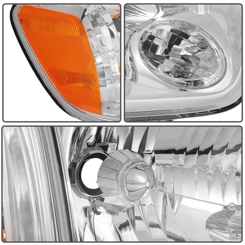 For 2005-06 Toyota Tundra Headlights Assembly L+R Chrome Housing Cleae Lens - Picture 8 of 9