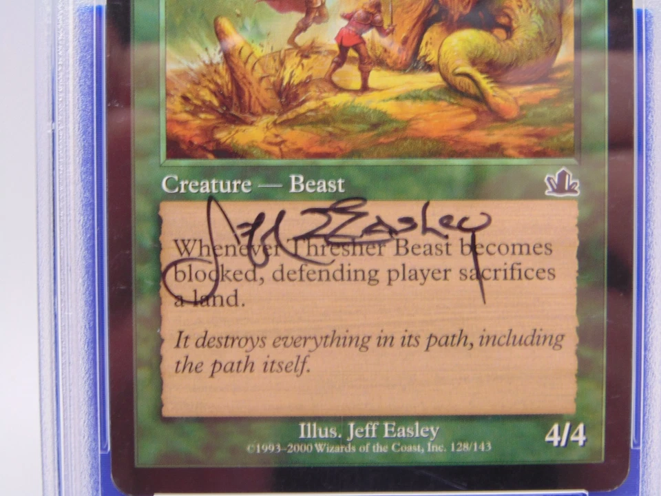 JEFF EASLEY Signed Artist Proof MTG Magic Car Thresher Beast PSA DNA Authentic - Image 2 of 4