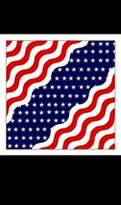  4th Of July NEW Vintage  USA Flag 22" x 22" Bandana/Scarf Cotton