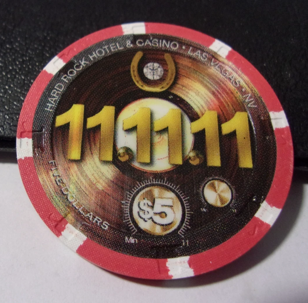 Hard Rock Chip In Collectible Individual $5 Casino Chips for sale