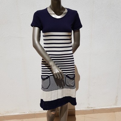 Maritimes Kleid von Seute Deern (Himalaya), M, weiß, blau gestreift