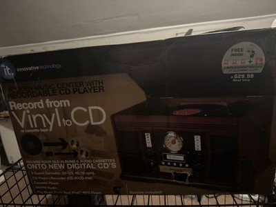 Innovative Technology Music Center ITVS-750 /  Records to CD  Recorder-NEW