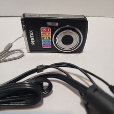 Pentax Optio E60 10.1 MP Digital Point And Shoot Camera W/ AV/USB Cable Tested