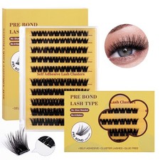 MJ10-03 Segmented False Eyelashes Set Individual Lash Clusters Kit Glue-Fre OU