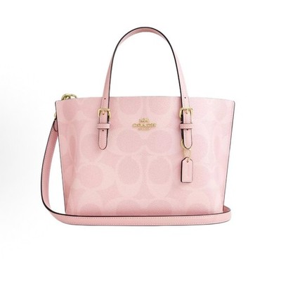 COACH CAL50 Molly Tote Bag 25 Signature Canvas Powder Pink Crossbody New Outlet