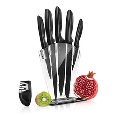 NutriChef 7-Pcs Kitchen Precision Knives Set 3Cr14 Stainless Steel Easy to Clean