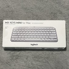 Logitech MX Keys Mini for Mac Wireless Keyboard in White Silver YR0084