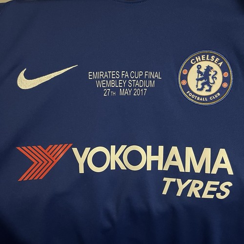 Chelsea 2017/18 Nike Heim Fußball Trikot FA Cup Finale Hazard 10 Herren Medium - Bild 6 von 8