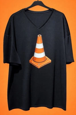 Pylonen Shirt Gr.5XL (54) Kurzarm Damen Übergröße Karneval Verkleidung Baustelle - Bild 1 von 4