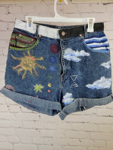 Vintage 90s denim Shorts womens 14 Hand 