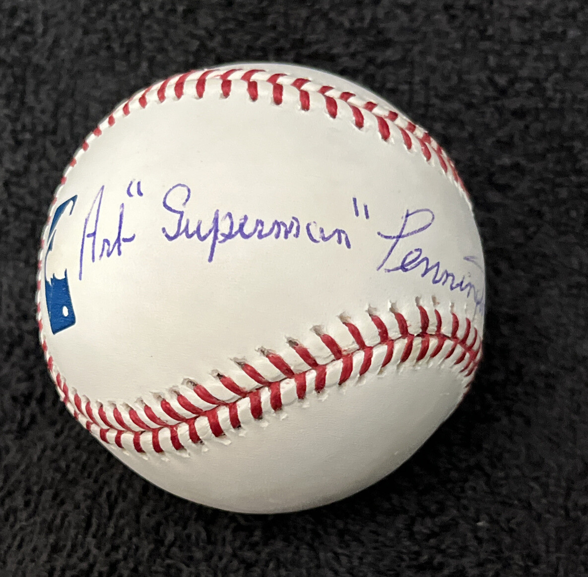 Art Pennington SUPERMAN INSC Signed OMLB BASEBALL Negro Leagues MLB Authentic