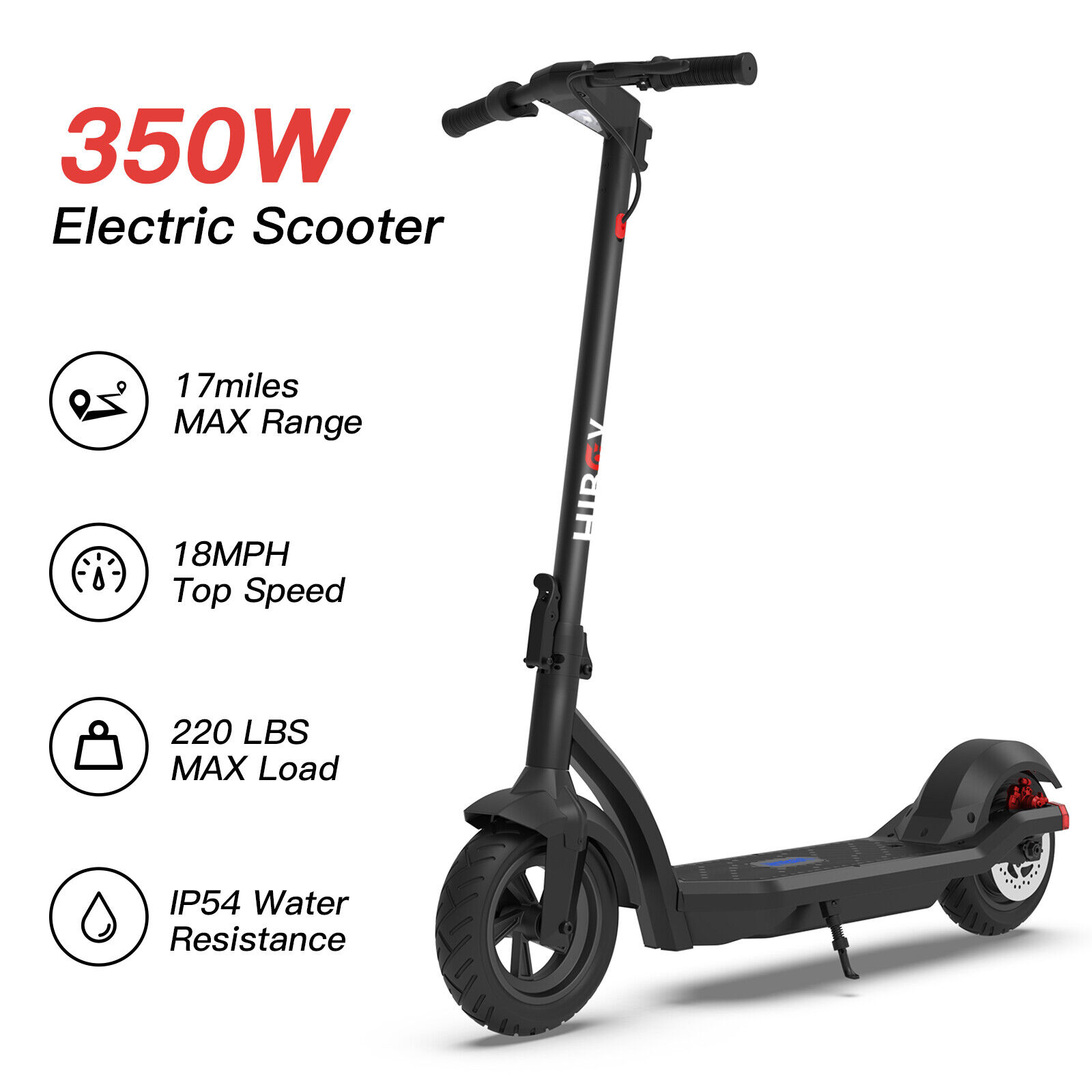 Hiboy MAX3 Electric Scooter 350W 10" Tires 18.6 MPH Commute 