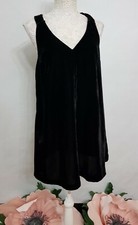 Womens Urban Outfitters Cooperative Black Velour Pinafore Dress Size S