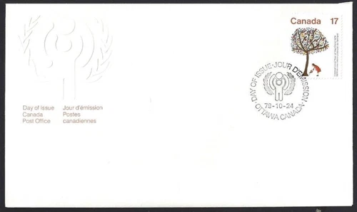 🍁Canada  #842   "U.N. YEAR OF THE CHILD"   Fine Used  1979  First Day Cover