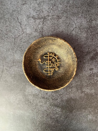 Asmodeus Opferschale Ars Goetia Teller Dämon Siegel kleiner Schlüssel Salomo HANDARBEIT - Bild 9 von 10