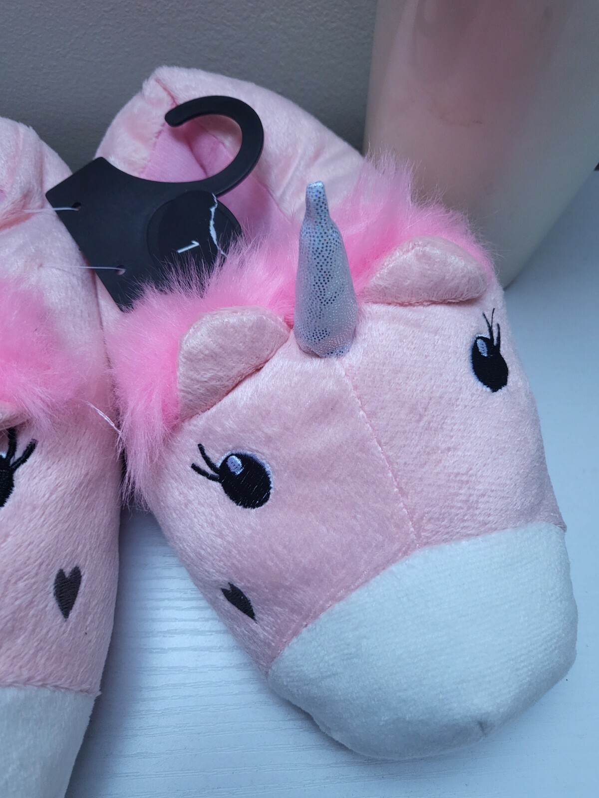 HULLABALOO Girls Unicorn Pink Slippers Warm Winter Cosy Size 1 image 5
