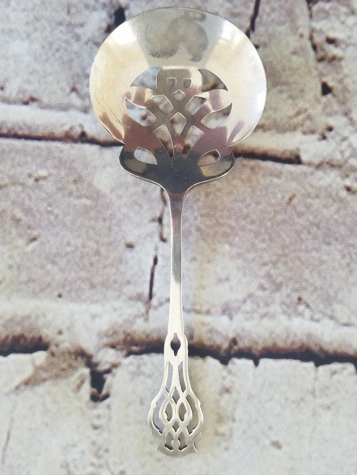 Lunt Plata Esterlina Chippendale 1910 Tenedor Limón Bon Cuchara Jalea Servidor De Colección Foto 2 de 4