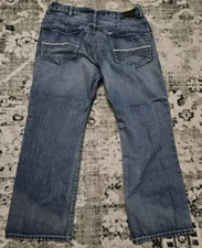Express Blue Jeans Denim Kingston Classic Fit Boot Cut Reg Rise Mens Size 38x30 