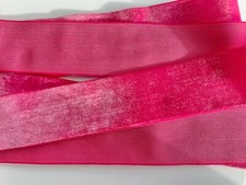 Pretty pink polyester Velvet ribbon 1.5" Lipstick pink