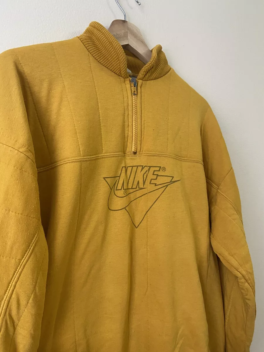 Vintage Nike 70s logo pullover half zip crewneck sweatshirt - rare - M/L