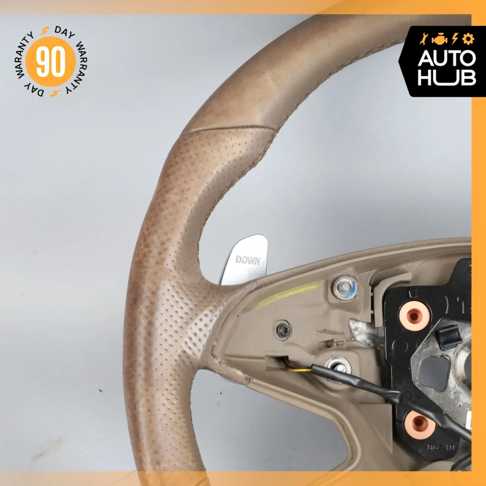 09-11 Volante Mercedes W164 ML63 AMG con palancas de cambio marrón OEM Foto 3 de 4