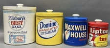 JL Clark Rockford IL USA Set of 4 Vintage Canister