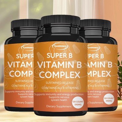 Vitamin B Complex Capsules-Super B Vitamin, Energy, Metabolism, Immune Boost