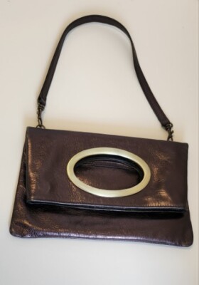 Gianni Chiarini Shoulder Underarm Circle Bag Handbag Satchel Flap