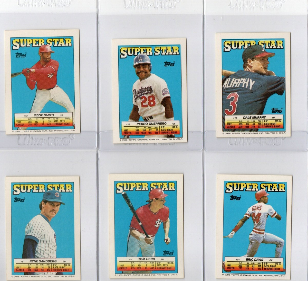 1988 Topps Stickers Super Star Mini Card - Complete Your Set