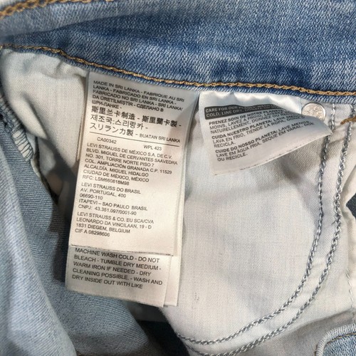 levis bermuda shorts womens 31 waist blue denim jorts - Picture 9 of 15