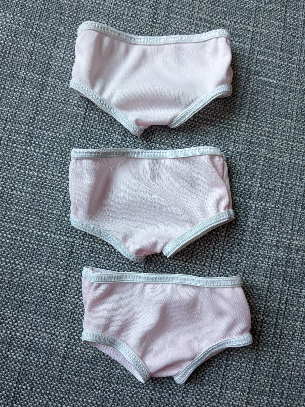 3-Piece Pink Panty Set for American Girl Doll Undergarments