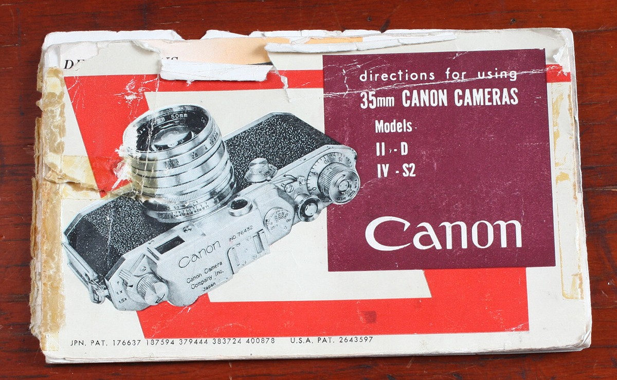 CANON IID/IVS2 INSTRUCTION BOOK, TAPED AND FALLING APART