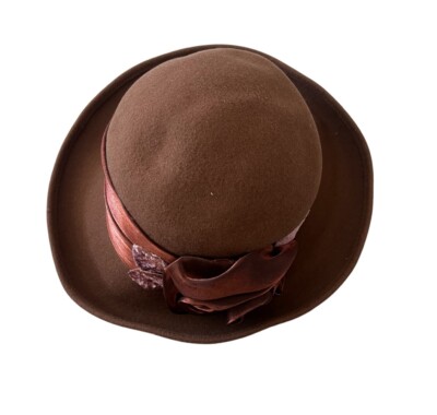TOUCAN Collection New York Wool Felt Hat with fabric floral  display picture 3