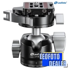 Leofoto LH-30PCL+NP-50 Low Profile Ball Head with Panning clamp / QR Plate