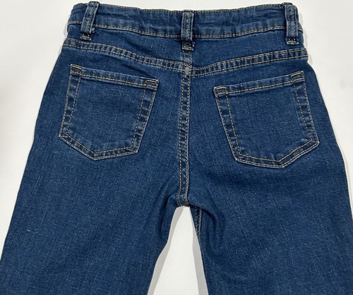 Cat And Jack Girls Blue Super Stretch Straight Jeans Adjustable Waist Size 6 - Picture 10 of 11