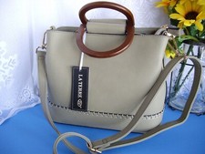 LA TERRE BEIGE HANDBAG / VERY NICE AND CLASSY / SIZE MED TO LG / NEW WITH TAGS
