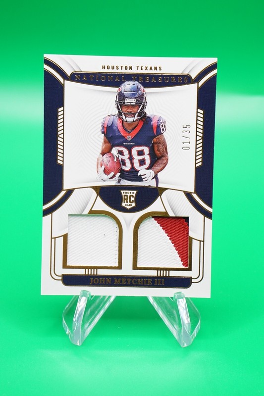 2022 National Treasures Rookie Dual Materials Gold /35 #16 John Metchie R6220J