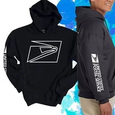 New USPS Sweatshirt Hoodie Funny American USA, Post Office Hoddie With Logo