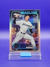 Eury Perez 2024 Topps Chrome Prism Refractor SP 🔥 Marlins