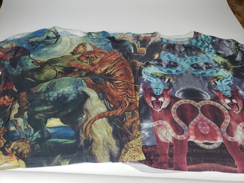Latch Mens 2xl All Over Print Art T Shirts Two Shi