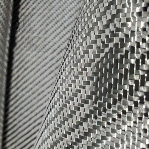 Tessuto Misto Riflettente Argento Fibra di Carbonio Metallizzata Panno Carbonio 50*100 250gsm - Foto 1 di 10