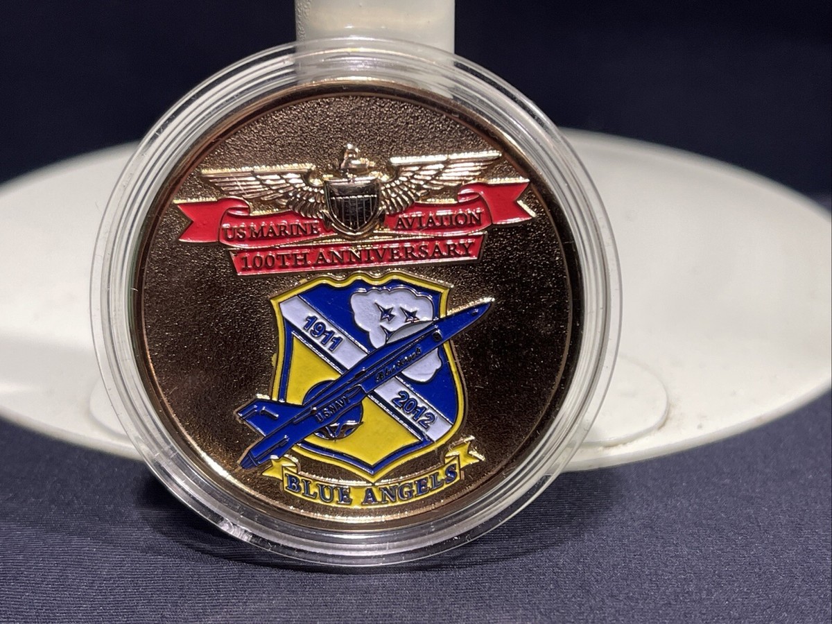 最終価格US NAVY チャレンジ US Navy Blue Angels Challenge Coin US Marine Corps 100th