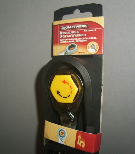 Kraftwerk Clickraft 3404-18 Ratschen-Ringgabelschlüssel Sw.18mm Umschaltbar R/L - Bild 2 von 2