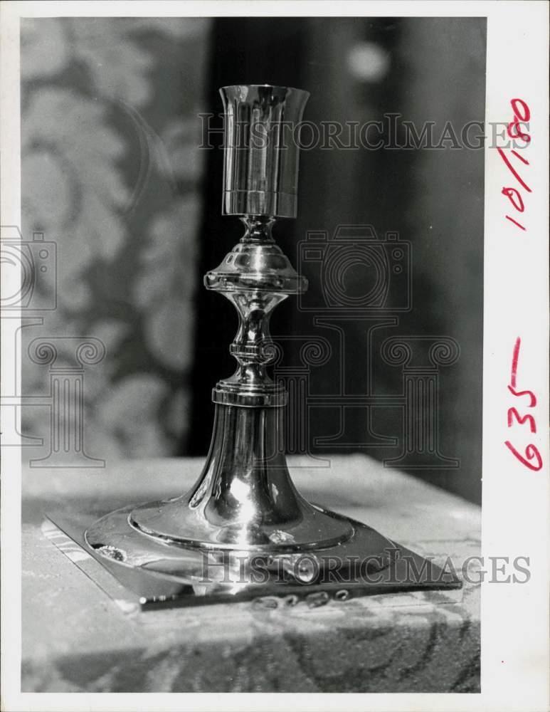 1969 Press Photo A Dutch candlestick on display at Museum of Fine Arts