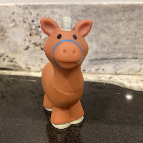 Vtg Fisher Price Little People Brown Horse Animal Farm Barn Stable Riding Pet