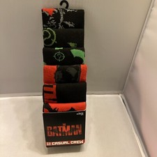 Men Crew Socks Shoe Size 8-12 Casual Novelty Batman 6-Pack