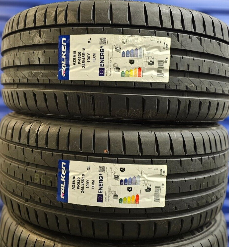 2X FALKEN AZENIS FK520 245/45 ZRFT18 XL 100Y RUNFLAT TYRES 245 45