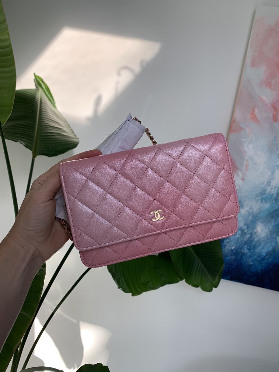Chanel Hot Pink Ombre Patent Leather Brick Flap Crossbody Convertible Clutch