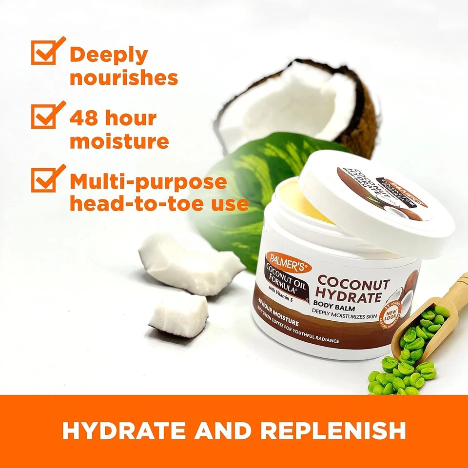 Palmer's Coconut Oil Formula Body Balm with Green Coffee Extract, 3.5oz ⭐️⭐️⭐️⭐️ - Image 4 of 4