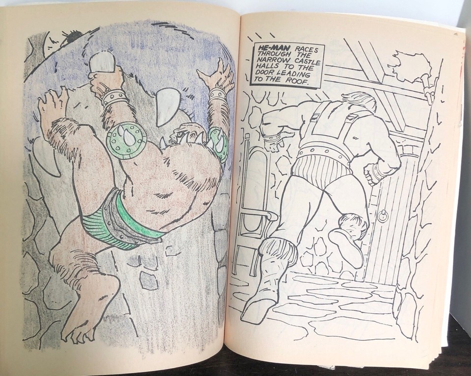 Masters of the Universe 1984 Golden Coloring And Activity Book Used